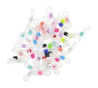 ibasenice 50pièces Embouts de Chaînes Lunettes Antidérapants Caoutchouc Blanc Connecteurs pour Cordon de Lunettes de Soleil Lecture Accessoires Pratiques et Ajustables Couleur Aléatoire
