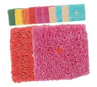 ibasenice 50pièces Jouets à Mâcher Luffa pour Hamsters Chinchillas Et Cochons Carrés Naturels pour Grincer des Dents Et