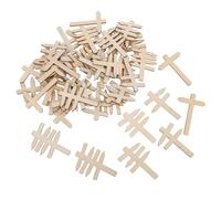 ibasenice 50pièces Miniature Wooden Road Signs for Dollhouse and Craft Mini Blank Decorative Traffic Sign Plaques for Creative Play and Home Décor