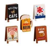 ibasenice 5pcs Mini Pinces à Photos en Bois Thème Dessin Animé, Outil de Décoration Léger, Clips de Fixation Créatifs pour Loisirs Créatifs et Présents