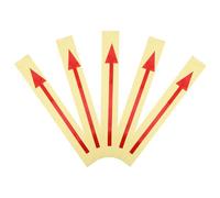 ibasenice 5pièces Autocollants Flèche Réfléchissante Adhésifs Amovibles Grands Panneaux Fléchés Directionnels Stickers Muraux et Sol pour Boîte aux Lettres Signalisation Extérieure