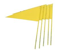 ibasenice 5pièces Lot De Drapeaux De Marquage Triangulaires Avec Poteau Pour Jardinage Et Cours Drapeaux Arrosage De Pelouse Et De Dressage De Chiens