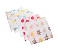 ibasenice 5pièces Serviette Garçon Fille Coton Douce Épais Lange Toilette Nourrisson Absorbantes Style Aléatoire