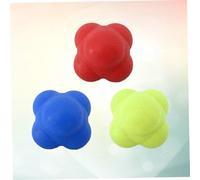 ibasenice 6 Pièces Balle de Réaction Entraînement Fitness Améliore Réflexes et Coordination pour Baseball Tennis Badminton Ballon Fitness Couleurs Rouge Bleu Jaune Haute Difficulté