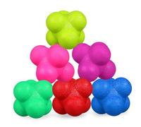 ibasenice 6 Pièces Ballons de Réaction Hexagonaux pour Entraînement Matériel de Sport pour la Réaction et pour Activités Intérieur et Extérieur