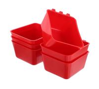 ibasenice 6 Pièces Coffret de Mangeoires Suspendues pour Oiseaux Abreuvoirs et Nourrisseurs PE Durable pour Cage à Oiseaux pour Perruches Pigeons et Poules Accessoires pour Alimentation et