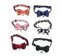 ibasenice 6 Pièces Collier de Chat de Chaton calmant pour Les Chats Colliers de Chat avec des Cloches Élégant Collier pour Animaux de Compagnie Colliers de Chaton Polyester