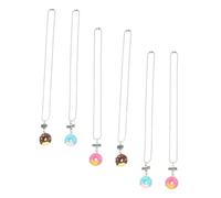ibasenice 6 pièces Colliers Décoratifs Amitié Forme de Donuts Accessoires pour Meilleures Amies Bijoux Légers et Durables Cadeau Anniversaire Fille