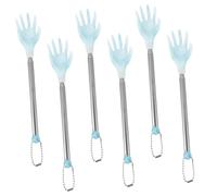 ibasenice 6 pièces Gratte-dos Télescopique Inoxydable Manche Extensible pour Soulager Démangeaisons Design Portable et Léger Outil Pratique pour Dos et Zones Difficiles Accès