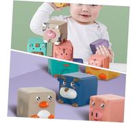 ibasenice 6 Pièces Jouets de Bain Silicone pour Garçon Fille Animaux à Presser avec Jouets Flottants Educatifs pour Garçon Fille et Tout Petits Coffret Cadeau Anglais