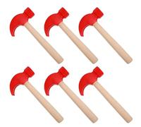 ibasenice 6 Pièces Jouets Marteau Montessori pour Garçon Fille Mini Marteaux Bois Simulés Sécurisés Outils de Bricolage Éducatifs pour Jeu Imitation et Fête Anniversaire