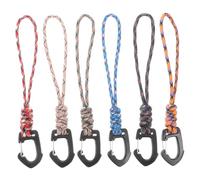 ibasenice 6 pièces Lanières de Poignet Tressées pour Clés avec Métallique Sangle Porte-clés Résistante pour Camping Randonnée et Activités Extérieures Maintien Sécurisé pour Porte-Monnaie