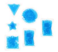 ibasenice 6 pièces Lot Gel Réutilisables Forme Variée Compresse Froide Chaude Portable pour Douleurs Blessures Brûlures Adapté Nourrissons et Adultes Gel Sécuritaire Bleu
