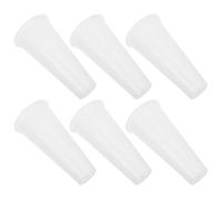 ibasenice 6 Pièces Seau à Fleurs pour Cimetière en Plastique Blanc Base Plate et Design Élancé, Stable et Empêchant Le Basculement Accidentel, pour Décorations de Tombes