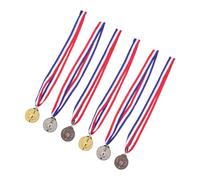 ibasenice 6 pièces Set de Médailles Garçon Fille Or Bronze avec Rubans pour Basket et Récompenses Médaille Gagnant pour Anniversaire Garçon Fille Design de Blé Élégant pour Compétitions et