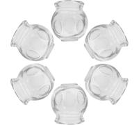 ibasenice 6 pièces Set de Ventouses Verre pour Thérapie Cupping Forte Aspiration Kit Massage Traditionnel Chinois pour Usage Domestique