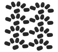 ibasenice 60 Pièces Couverture d'éponge de microphone pare-brise en éponge pour microphone manchon en éponge protection en mousse pour petit revers Noir