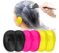 ibasenice 6pcs Protège-oreilles Imperméables pour Coloration Cheveux, Accessoires de Teinture Capillaire Lavables et Réutilisables, Adaptés pour Salon Professionnel et Usage à Domicile