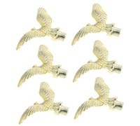 ibasenice 6pièces Aigle pour Mât De Drapeau Ornement Décoratif Embout De Rechange Extérieur Clip Résistant Aux Intempéries