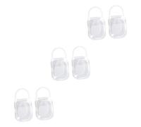 ibasenice 6pièces Boîte à Tétine Portable Transparente Pour Garçon Fille Étui De Rangement Anti-poussière Pour Sucettes Et Accessoires Pratique Et Sécurisée