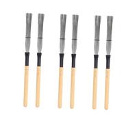 ibasenice 6pièces Brosses à Rétractables Acier Avec Poignée Bois Pour Batterie Jazz Pour Musiciens Professionnels Et Amateurs