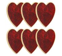 ibasenice 6pièces Lot de Broches Cœur Rouge Épingle Décorative Métal Accessoires de Costume pour Femme Cadeaux Saint-valentin et Anniversaires
