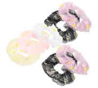 ibasenice 7 Pièces Élastiques à Cheveux Fleurs Sucrées pour Filles, Tissu Léger