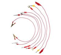 ibasenice 7 Pièces Fils Test avec Pinces Deux Têtes et Fiche Banane pour Laboratoire Électrique Câbles Sûrs pour Montage Circuit et Expériences Scolaires