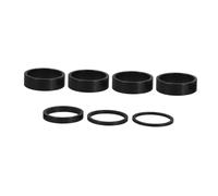 ibasenice 7 pièces Kit de Entretoises Alliage Aluminium pour Fourche VTT Bagues Espacement Légères et Précises pour Direction de de Route Amélioration Stabilité Vibrations