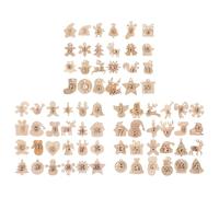 ibasenice 72 Pièces Numéros de Calendrier Suspendus en Bois pour Compte | Étiquette à Suspendre, Ambiance Festive de Noël, Usage Cheminée et Couronnes