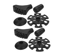 ibasenice 8 Ensembles Embouts de de Randonnée Antidérapants Protection Stable pour Embouts de Canne de Marche Compatibles Plupart des Bâtons de Trekking Noir