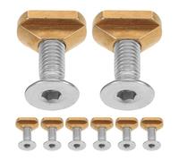 ibasenice 8 Pièces Brass T-Nuts with Screws Hydrofoil Mounting Set for Foil Boards and Kiteboards Secure Sliding Track Hardware and Precise Fit