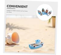 ibasenice 8 Pièces Mini Resin Boat Ornaments Mediterranean Style Miniature Fishing Ship Models for Aquarium and Desktop Decorations Beach Theme Ocean Landscape Figurines