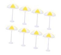 ibasenice 8 Pièces Miniature Sun Umbrella Set Plastic Mini Beach Umbrellas for Dollhouse Micro Landscape Terrariums and Craft Decorations