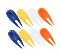 ibasenice 8 Pièces Outil de Réparation de Divots Fourchette Portable Plastique Durable Kit pour Entraînement et Entretien du Gazon