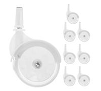 ibasenice 8 Pièces Walker Wheels de -walker pièces de rechange de marcheur d'entraînement accessoires de trotteur remplacement des trotteur bébé caoutchouc blanche