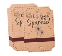 ibasenice 80 Pièces Étiquettes Papier Kraft avec Mini Tags Écrits pour Cadeaux Anniversaire Fête Cartes Emballage DIY pour Mariage et Fournitures Emballage