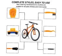ibasenice 8pièces Nettoyeur De Chaîne De Vélo Set Avec Brosse De Nettoyage Pour Pneus Et Rouages Outil Entretien Pour Vtt Et Vélos De Route