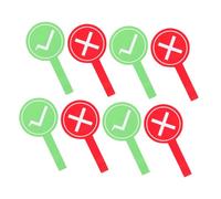 ibasenice 8pièces Pagaies De Vote Rouge Et Vert Panneaux Interactifs Oui Non Pour Classe Fournitures Scolaires Pour Enseignants Et Activités Ludiques
