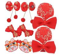 ibasenice 8pièces Pince à Cheveux Avec Nœud Et Frange Accessoires Adorables Pour Filles Décorations De Cheveux Style Chinois Parfait Pour Événements Festifs Et Quotidiens