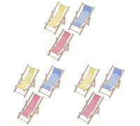 ibasenice 9 Chaises De Plage Miniatures Pliables Chaise Miniature pour Maison De Poupée Décoration Plage Et Été Accessoire Micro Paysage Modèle De Chaise De Portable