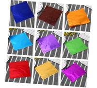 ibasenice 9 paquets Aluminium Foil Paper For Candy Wrapping Food-grade Smooth Surface Mixed Colors Pack For Dessert Packaging And Party Favors