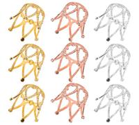 ibasenice 9 Pièces Mini Couronnes Cake Toppers Décorations Brillantes pour Gâteaux Princesse Ornements Réutilisables pour Garçon Fille et Mariages