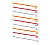 ibasenice 9 Pièces piquets de Tente Ancre Pointes enjeux Tente de Camping pieu de Plein air ultraléger Clou Portable lumière Sol Piquet de Tente Alliage d'aluminium