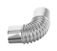 ibasenice 90degré Tuyau Évacuation Acier Inoxydable pour Poêle Coude pour Cheminée de Camping Extérieur Rallonge de Tuyau Intérieur Adaptateur de Conduit de Fumée