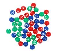 ibasenice 98 Pièces Boule De Machine De Loterie Jeu De Bingo Numéroté pour Les Enfants Balle De Loto pour Le Jeu De Tombola Balles De Bingo-Pong Pog Gélules Boule De Couleur Lettre Plastique