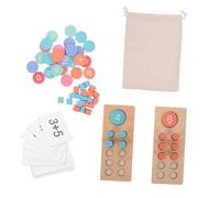 ibasenice Abacus for Wooden Counting Toy Set Sturdy Math Manipulatives for Early Learning Portable Preschool Arithmetic Frame Classroom and Home Education