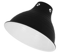 ibasenice Abat-Jour pour Lampe Chauffante Reptiles 5,5 Pouces E27 Noir Extérieur Blanc Intérieur, Réflecteur Isolant pour Terrarium, Protection et Consommation Énergie, Accessoire