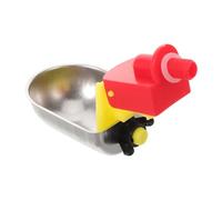 ibasenice Abreuvoir Automatique en INOX pour Poulets Bol en Plastique 1 Pièce, Résistant la Corrosion, Débit Continu, Adapté à L'Élevage de Canards et Cailles en Poulailler