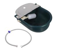 ibasenice Abreuvoir Automatique pour Bétail Plastique Résistant avec Valve Flotteur et Tuyau Inox Bol Eau Anti-débordement pour Chevaux Vaches Chèvres Moutons et Chiens